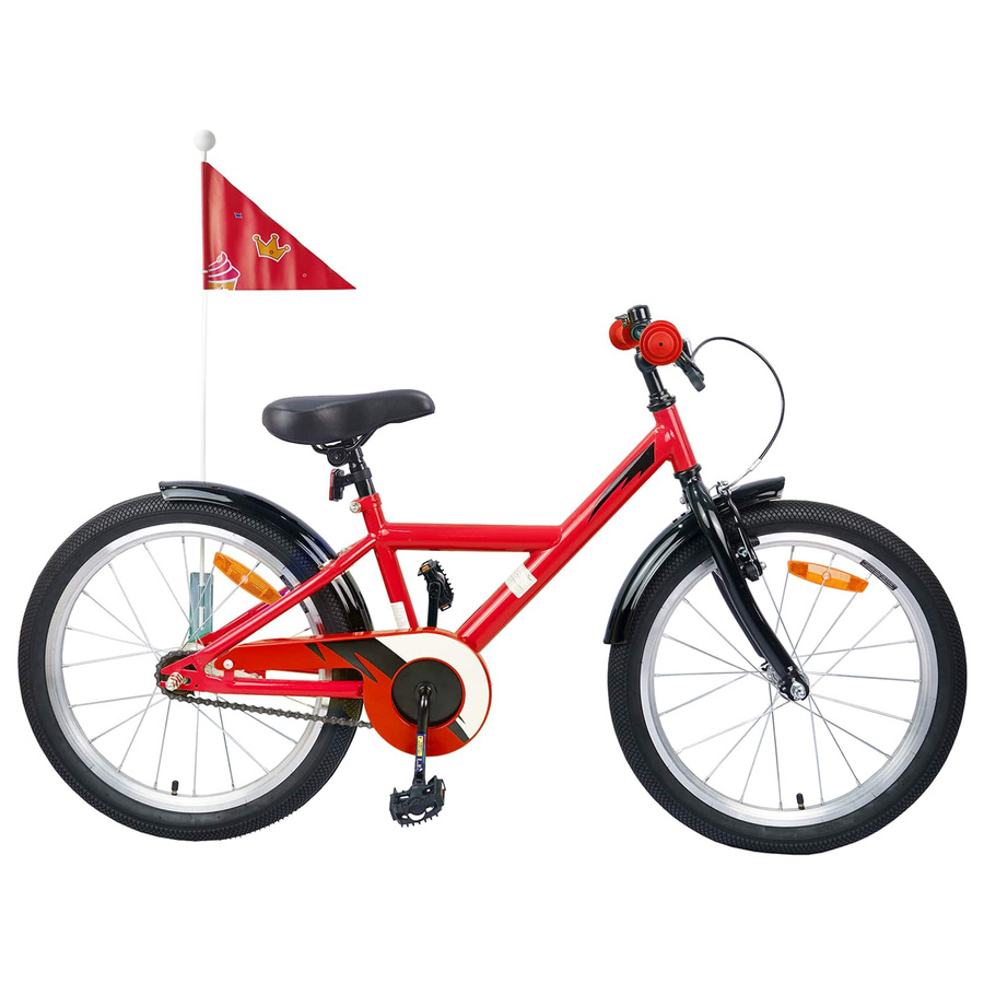 VD Home Furnishing Kinderfahrrad 18 Zoll Rot für Alter 5-7 - Bild 1