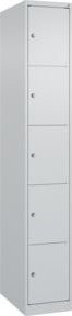 C+P Schließfachschrank Classic PLUS mit 1 Abteil in Lichtgrau, H x B x T: 185 x 30 x 50 cm - Bild 1