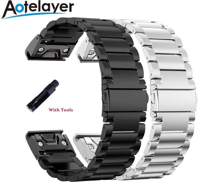 Aotelayer Uhrenarmband Edelstahl, Silber, Unisex - Bild 1