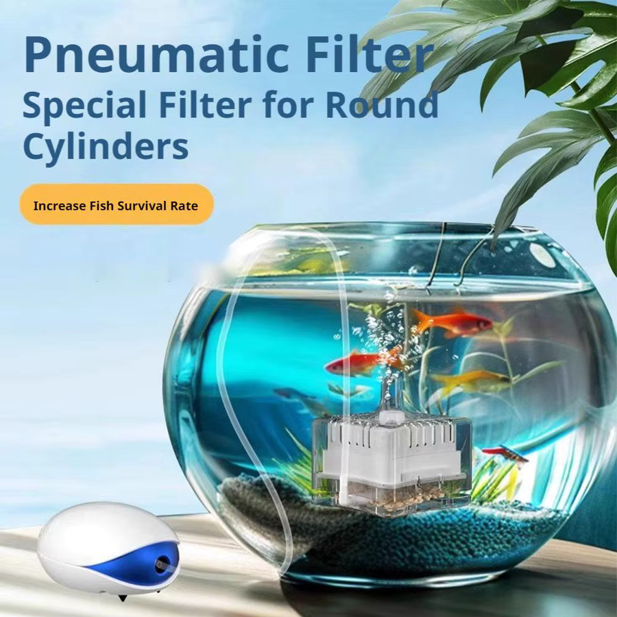 Wasserfee Mini Biochemischer Aquariumfilter in Grün mit Anti-Air-Lift und dynamischer Wasseraufbereitung - Bild 5