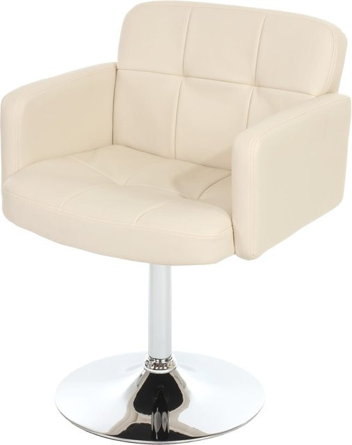MCW Esszimmerstuhl Houston Drehstuhl aus Kunstleder in Beige mit verchromtem Metallgestell - Bild 1