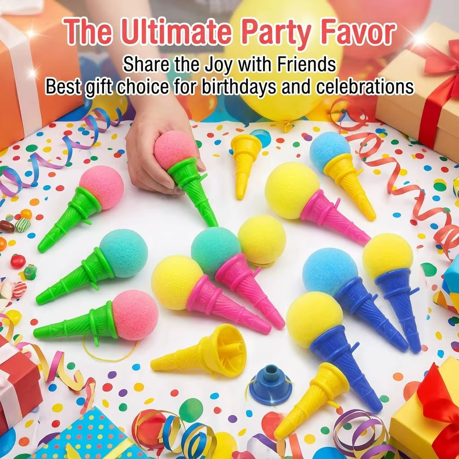 soulbao Mini-Eiscreme-Form-Schwammball-Werfer, Scherzartikel, 10-teiliges Set, bunt - Bild 3