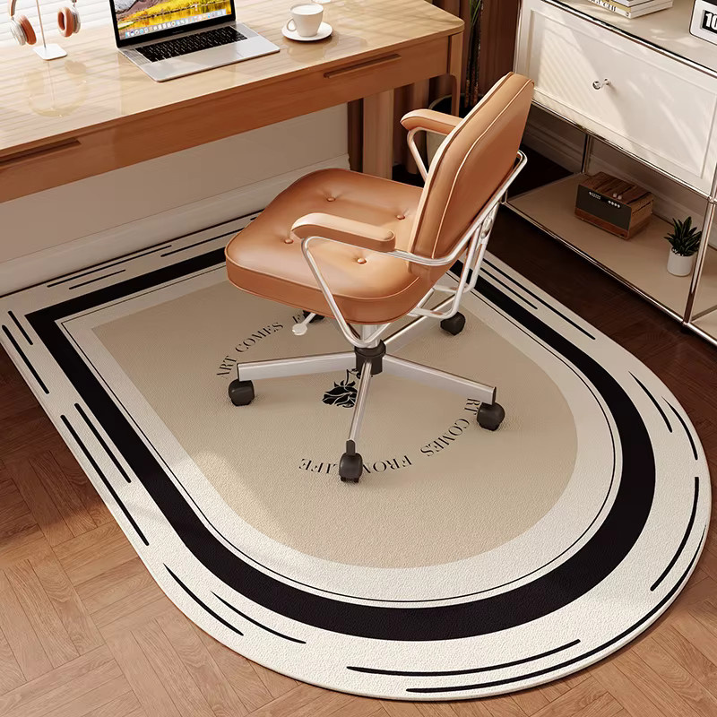 VIKAMA American Floral ovaler Teppich, schmutzabweisend und für Drehstühle geeignet, B/T: 120 x 60 cm - Bild 1