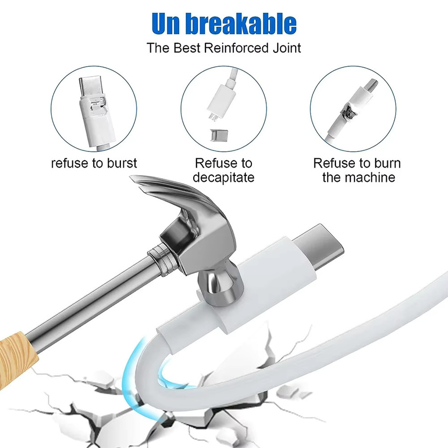 USB C auf USB Typ C Kabel 60 W PD Schnellladedatenkabel für iPhone 16 Huawei Samsung Xiaomi in Schwarz oder Weiß - Bild 3