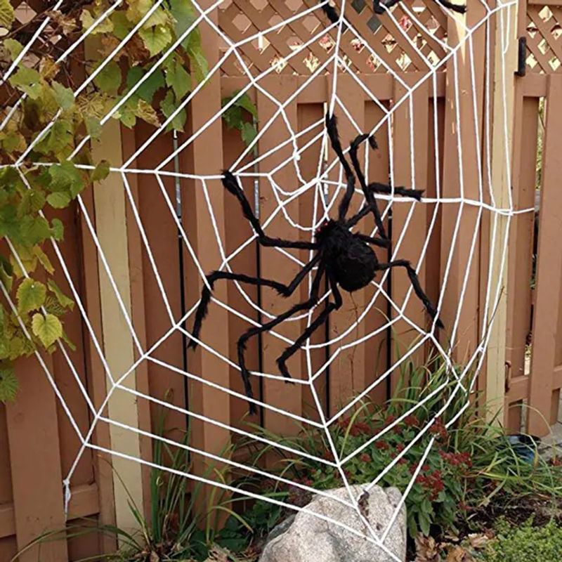 TOMTOP JMS Riesige Halloween Spinne Dekoration in Schwarz, 200 cm verstellbare hängende Simulations-Spinne - Bild 6