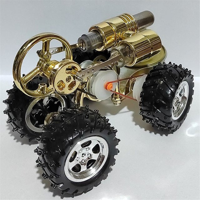 ZJMZYM Motor Miniaturmodell Außenverbrennung Angetriebenes Auto, Metall, Bunt / Mehrfarbig - Bild 1