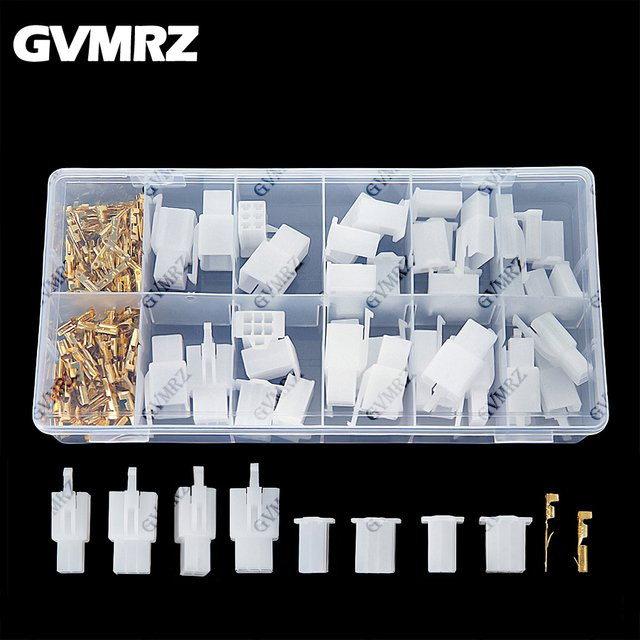 200 Stück Autokabel-Stecker-Set in Weiß mit 2, 3, 4 und 6-poligen Buchsensteckern und Stift-Crimp-Terminals für männliche und weibliche Verbindungen - Bild 1