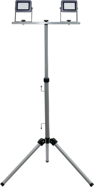 REV LED-Arbeitsleuchte Flare auf Stativ mit 2 x 15 W, Silber-Anthrazit, IP 65, höhenverstellbar - Bild 1