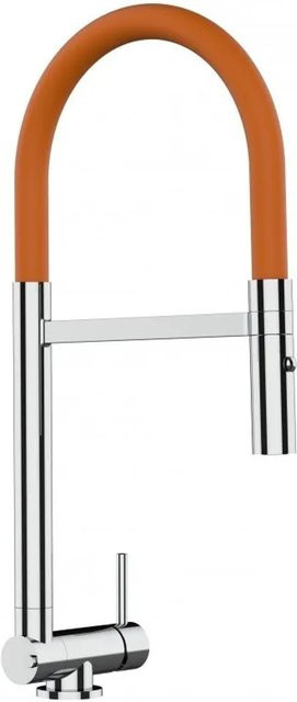 VIZIO Küchenarmatur für Vorfenster in Orange, verchromt, mit 360° schwenkbarem Auslauf und abnehmbarer 2-Strahl Handbrause - Bild 1