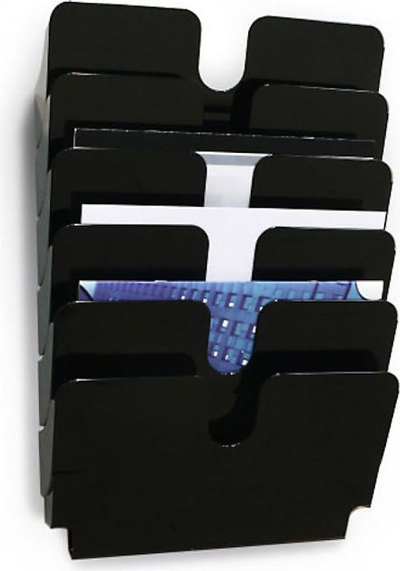 Durable Prospekthalter Flexiplus 6 Fächer DIN A4 Quer, Schwarz und Transparent - Bild 2