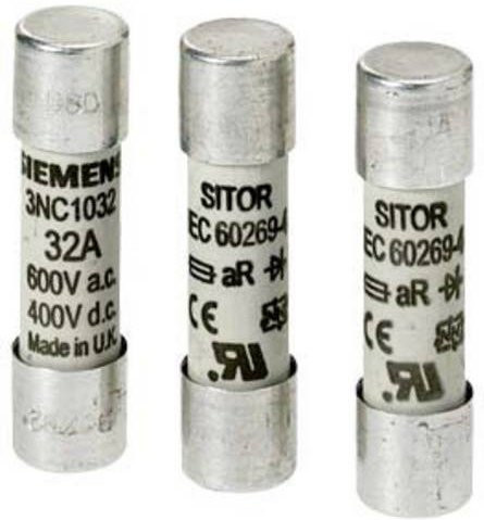 Siemens 3NC2240 Zylindersicherungseinsatz 40A 690V in Silber - Bild 1