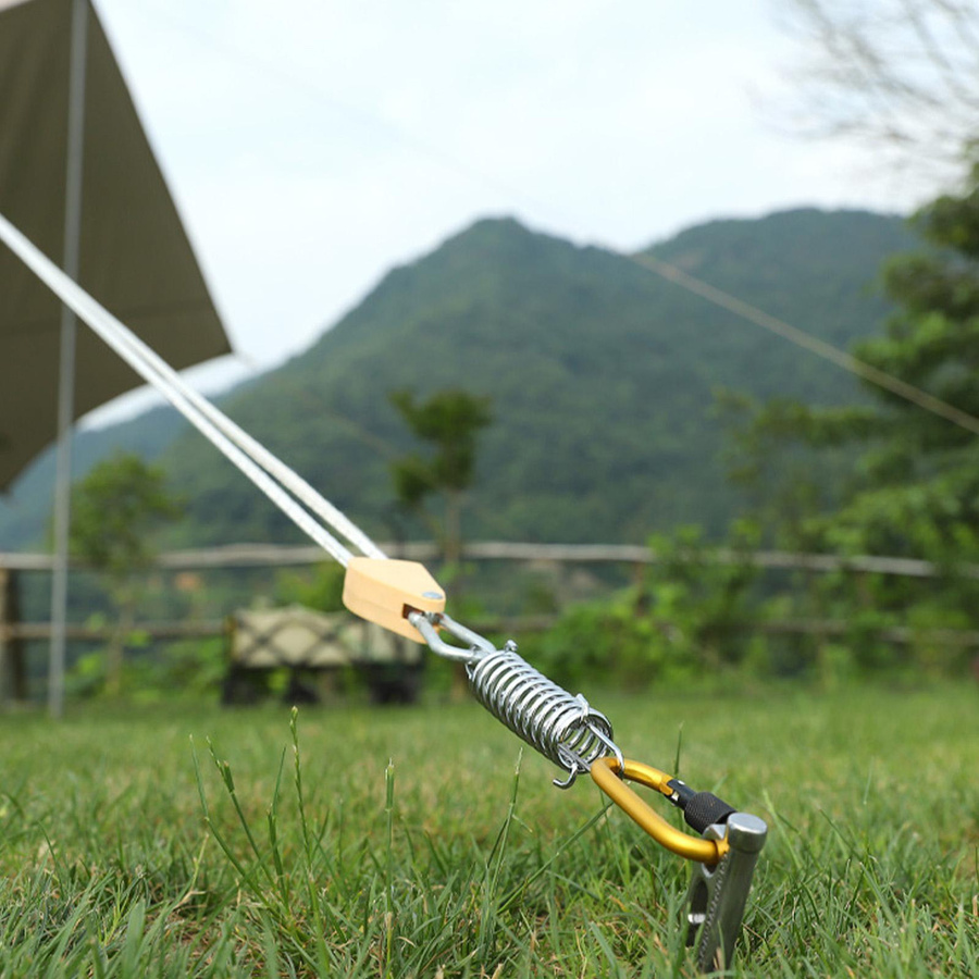 TOMTOP JMS Zeltfederschnalle aus Edelstahl in Silber als Seilspanner für Campingzelte und Markisen - Bild 2