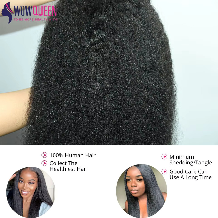 WOWQUEEN Remy Haar Extensions Yaki Gerade, Damen, 30-32 Zoll - Bild 3