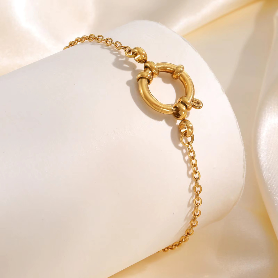 Myfresty Kettenarmband Edelstahl, Gold, Damen - Bild 2