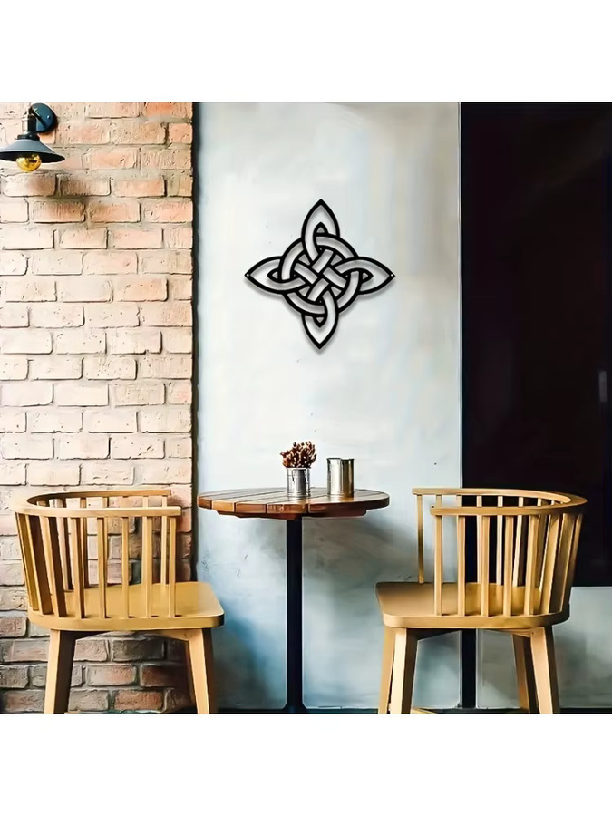DDPNKL Keltische Hexenknoten Wandkunst aus Metall in Schwarz im Vintage-Stil - Bild 6