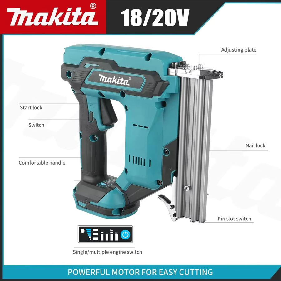 Makita 2-in-1 Akku Elektrowerkzeug: Bürstenloser Elektro-Nagler und Heftgerät für 18V Akkus mit 30mm Nagelung - Bild 4