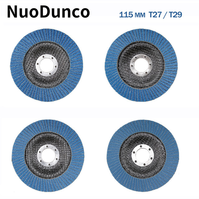 NuoDunco Zirkonoxid-Fächerscheiben T27 T29 zum Entgraten von Holz und Entfernen von Metallrost, 1 Stück, Durchmesser: 115 mm - Bild 1