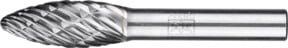 PFERD Hartmetall Hochleistungsfrässtift CAST Flamme B in Silber, Durchmesser: 12 mm, Länge: 30 mm, Schaft-Durchmesser: 8 mm, für Gußeisen - Bild 1