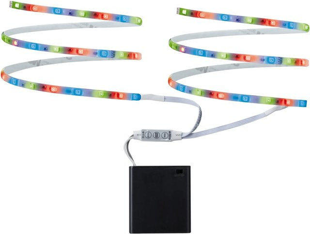 Paulmann LED-Streifen-Komplettset RGB Multicolour mit Batterie-Box, 2 x 80 cm - Bild 1