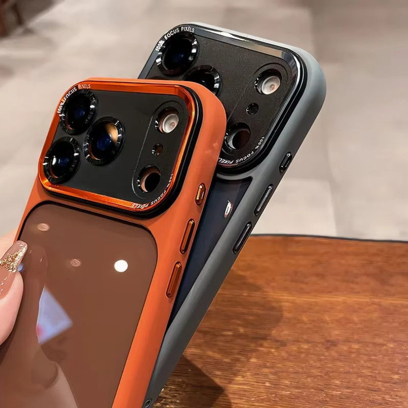 Stoßfeste Acryl-Handyhülle mit Linsenschutz für Apple iPhone 12 bis 17 Pro Max Plus, transparent - Bild 1