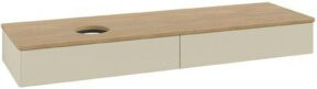 V&B Waschtischunterschrank Antao ohne Frontstruktur, Farbe Eiche Honig, B/T: 160 x 50 cm - Bild 1
