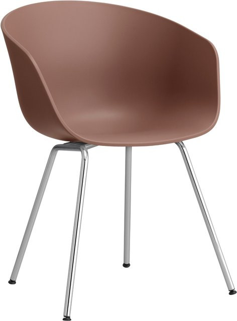 HAY About A Chair AAC 26 Designstuhl aus Polypropylen in Rot mit Stahlgestell und mattem Finish - Bild 1