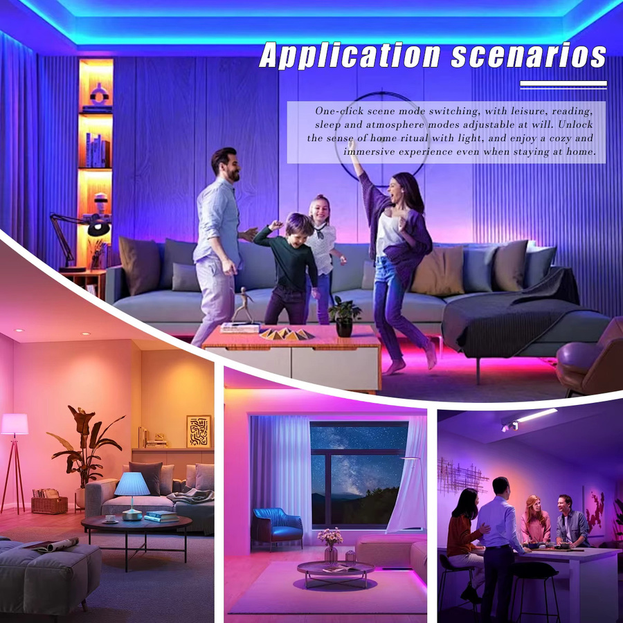 TUYA Smart LED-Glühbirne E27 WiFi RGBCW 10W, dimmbar, Multicolour, App-Steuerung mit Alexa und Google Assistant - Bild 5