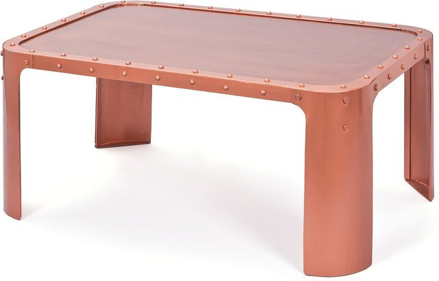 Couchtisch Gormur von Inter Link in Kupfer im industriellen Stil aus Metall, B/H/T: 110 x 45 x 70 cm - Bild 1