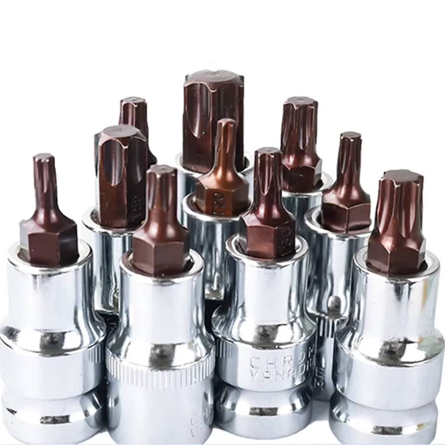 DAZZLEEX Torx Bit Steckschlüssel Set T20-T70 mit 1/2 Zoll Aufnahme in Silber - Bild 3