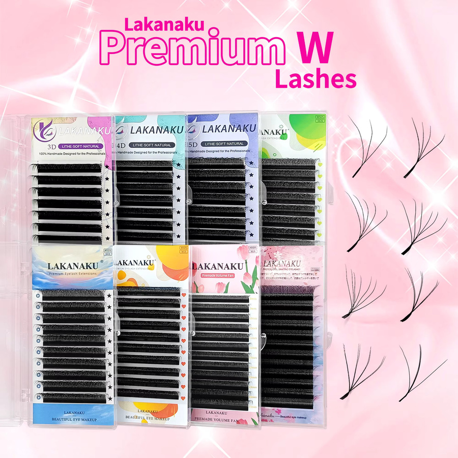 LAKANAKU W Style Flower Lash Wimpernverlängerung, Natürlich - Bild 5