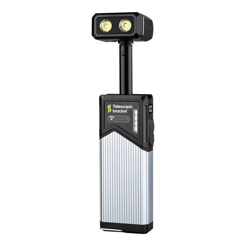 Multifunktionale Arbeitsleuchte und Outdoor-Campingleuchte in Schwarz, wiederaufladbare magnetische Taschenlampe mit Flutlichtfunktion - Bild 6