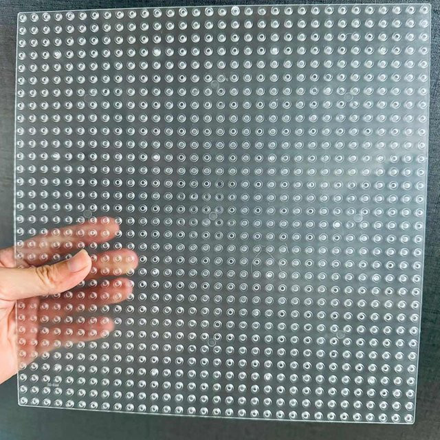 32*32 Punkte Grundplatten Transparent, Baustein Platte, Kunststoff - Bild 1