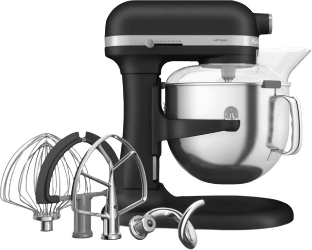 KitchenAid Artisan Bowl-Lift 5KSM70SHXEBK Küchenmaschine in Schwarz aus Metall und Edelstahl - Bild 1