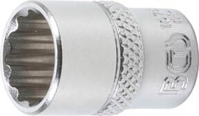 BGS Steckschlüssel-Einsatz Zwölfkant 10782 aus Edelstahl in Silber mit 1/4 Zoll Innenvierkant und 12 mm Schlüsselweite - Bild 1