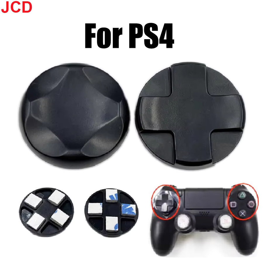 JCD Ersatzteile für PS4-Gamecontroller: ABXY-Funktionstasten, kreisförmige Kreuztasten und erhöhte Tasten in Schwarz - Bild 2