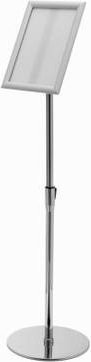 Deflecto SFA4SFS Info-Bodenständer mit Aluminium Klapprahmen in Silber für DIN A4, B/T/H: 33,0 x 33,0 x 121,0 cm - Bild 1