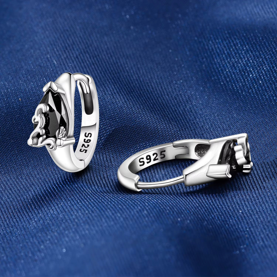 PANPOKI Creolen 925 Silber, Wassertropfen, Damen - Bild 2
