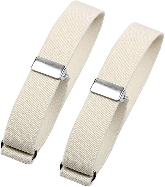 Armband-Hemd-Ärmelhalter, elastisch, weiß, Damen Herren - Bild 1