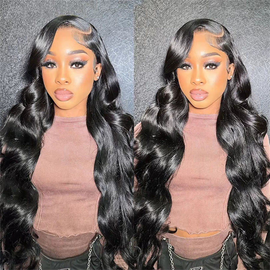 Tomiyaa Lace Front Perücke Echthaar, Körperwelle, 24 Zoll, Damen - Bild 4