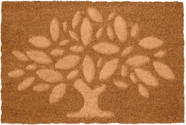 Relaxdays Fußmatte aus Kokosfaser in Natur, wetterfest und rutschfest, Farbe: Beige/Braun, B/T/H: 60 x 40 x 1,5 cm - Bild 1