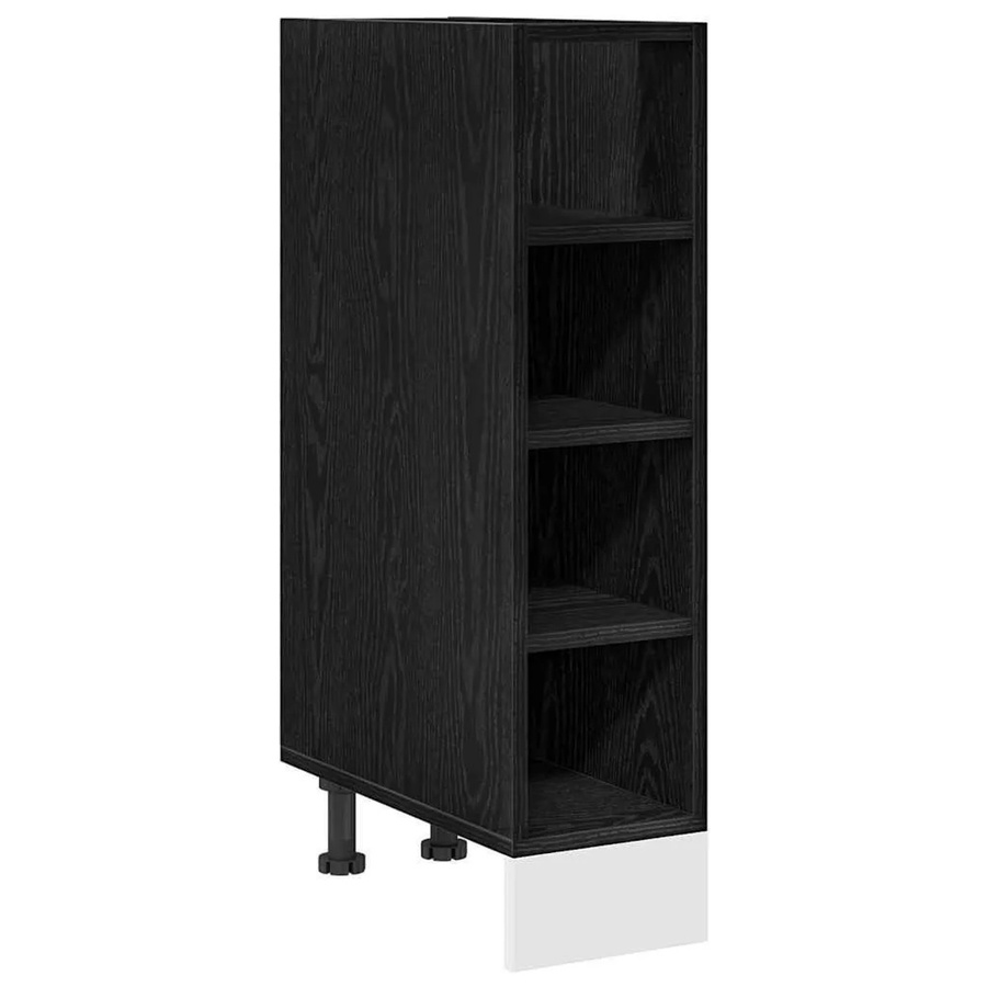 vidaXL Küchenunterschrank in Schwarz mit Eichen-Optik, matt, B/T/H: 20 x 44,5 x 81,5 cm - Bild 2