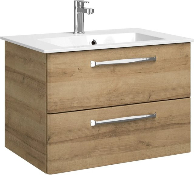 Pelipal Waschbeckenunterschrank Trentino Riviera in Eiche Braun, Breite: 75 cm - Bild 1