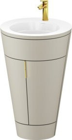 Duravit Waschtischunterschrank Starck 1 c-bonded Set in Weiß matt, Wandmontage mit Innenbeleuchtung, B/T/H: 56 x 86,4 x 60,5 cm - Bild 1