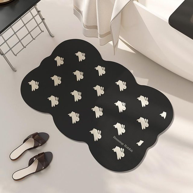 Rutschfeste Badezimmer Matte aus Diatomeenschlamm von Yiran Furniture, schnelltrocknend und wasserabsorbierend, B: 80 cm, T: 50 cm - Bild 1