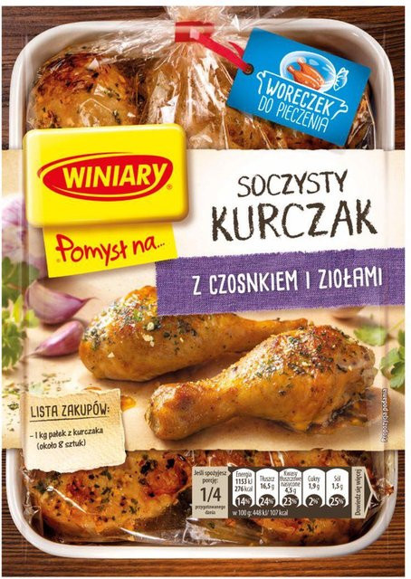 Winiary Idee Für Saftiges Hähnchen mit Knoblauch und Kräutern 30 g - Bild 1