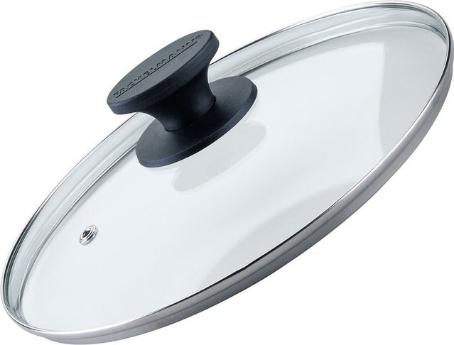 Fackelmann Glasdeckel transparent mit schwarzem Rand, Durchmesser: 24 cm - Bild 1