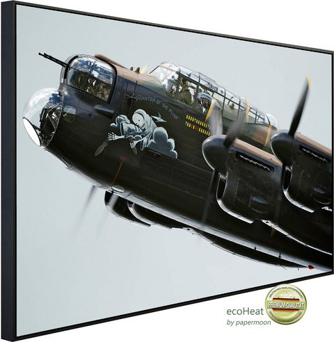 papermoon Infrarotheizung EcoHeat Lancaster BBMF Bomber mit Matt-Effekt in Bunt, App-Steuerung und Überhitzungsschutz - Bild 1