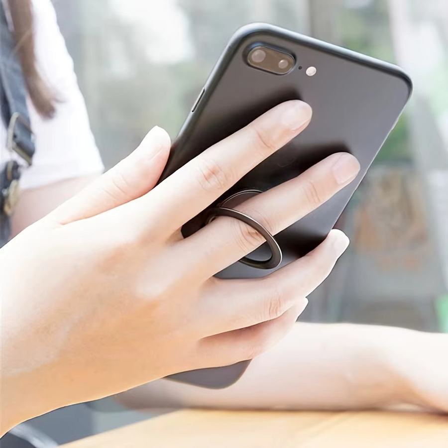 Magnetischer Handy-Halter mit Fingerring aus Metall in Silber für iPhone 15, 14, 13 Pro und Xiaomi-Smartphones - Bild 2