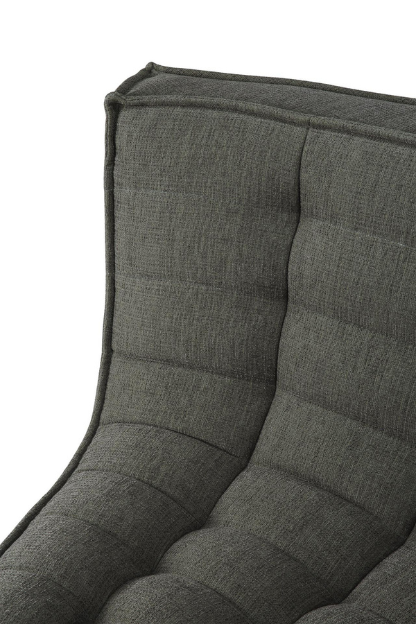 Ethnicraft N701 Modulsofa 90 Eck Rund in Grün mit Stoffbezug - Bild 2