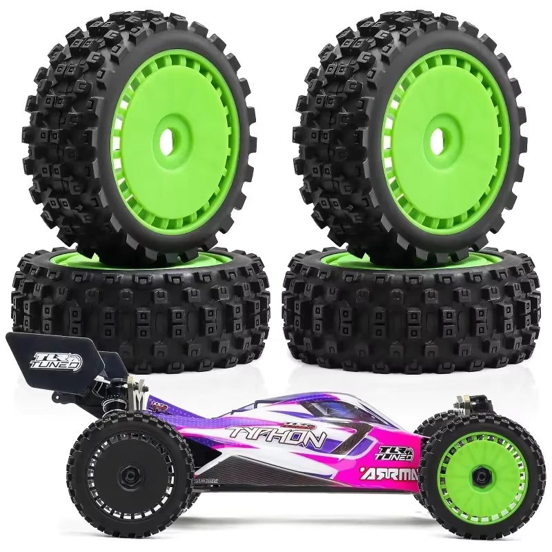 TIMEA Buggy-Reifen, 1/8, 17mm Sechskant, Grün, Bunt / Mehrfarbig - Bild 2